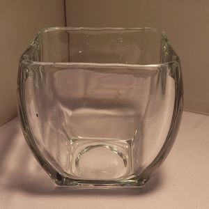LIBBEY Heavy Glass Vase/ candle holder